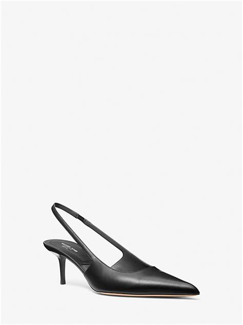 michael kors emma|Emma Leather Slingback Pump .